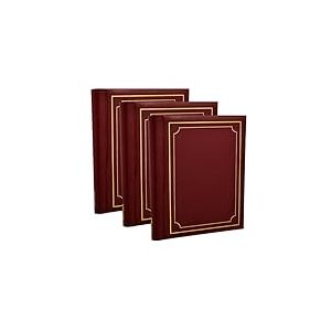 Arpan Lot de 3 grands albums photo autoadhésifs, 60 feuilles, 120 pages, Bordeaux