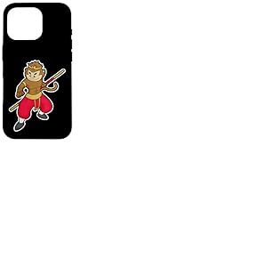Singe Combat de baton Arts martiaux Coque pour iPhone 16 Pro