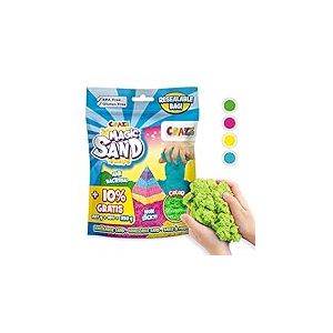 CRAZE MAGIC SAND Sable magique enfant Recharge 250 g Sable à modeler 4 couleurs Recharge sable cinétique 41215