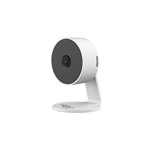 Beghelli Cam&eacute;ra de Surveillance Mini Plus Dom-e Smart Wi-FI Full HD 3MP avec Vision Nocturne, Audio bidirectionnel, d&eacute;tection de Mouvement et Son, sir&egrave;ne int&eacute;gr&eacute;e, Compatible Alexa et Google (Blanc)