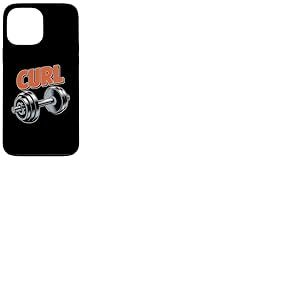 Haltère rétro Humoristique avec Inscription Love to Curl Funny Gym Coque pour iPhone 13 Pro Max