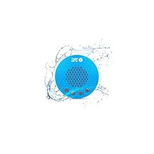 SPC Splash 2 Haut-Parleur sans Fil Bluetooth 5.0 pour Douche avec Ventouse IPX5, Radio FM, Mains Libres, Microphone, Bleu