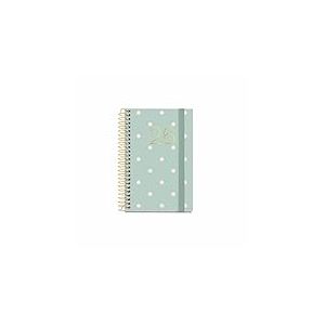 Miquelrius Agenda journalier 2026 - Petit format portable (80 x 120 mm) - Couverture rigide en carton, spirale et fermeture &eacute;lastique, papier 80 g/m&sup2;, ES-EN-PT, Polka Dots