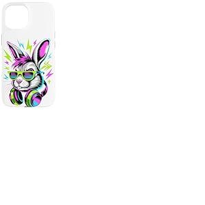 Style Époque Punk Lapin Lunettes de Soleil Lapins Coque pour iPhone 15