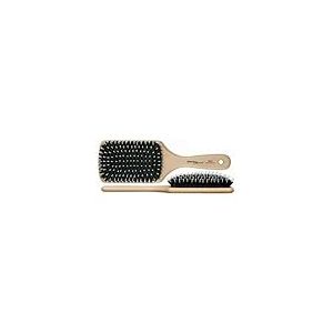 HERCULES SÄGEMANN - 9247 Paddle Brush | Brosse nourrissante à poils naturels | Brosse en poils de sanglier avec picots en polyamide | Brosse de soin pour cheveux longs | Bois clair
