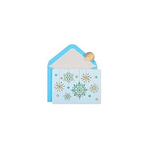 Papyrus Lot de 12 cartes de vacances avec enveloppes, splendeur de la saison, flocons de neige à suspendre