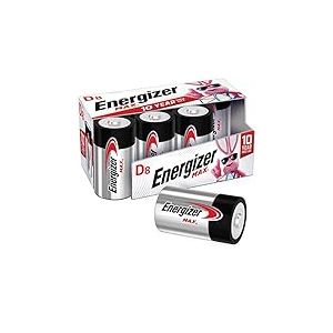 Energizer Max, Piles alcalines D de qualité supérieure (8 Piles)