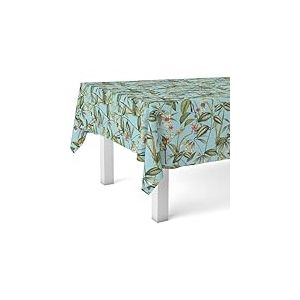 ECOMMERC3 | Nappe en Toile cir&eacute;e rectangulaire Taille 100 x 140 cm - Style, durabilit&eacute; et Nettoyage Facile pour Votre Table - Nappe en Toile cir&eacute;e Anti-Taches et imperm&eacute;able - Amazone Bleue