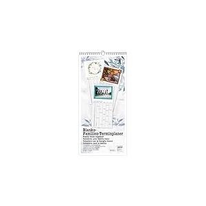 Ursus 5390000 - Agendas familiaux blancs, en carton à dessin en argile, 170g/m², 12 feuilles mensuelles, dimensions 23 x 49 cm, agenda mural personnalisable à noter, à peindre et à bricoler