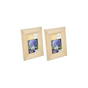 Artemio Cadre Photo en Bois, 10cm x 15cm, Bois, Beige, 18 x 1 x 23 cm (Lot de 2)