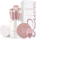 Set de pinceaux de maquillage Luvia, Prime Vegan Pro - Candy, 7 pinceaux de maquillage avec rangement pour pinceaux, &eacute;ponge Blender & tapis de nettoyage pour pinceaux cosm&eacute;tiques