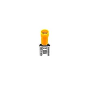 Cosse Plate Pré-Isolée Femelle Renforcée en Sachet, 9.4mm x 1.2mm, 2.6 à 6mm2, Lot de 25, Argent/Jaune