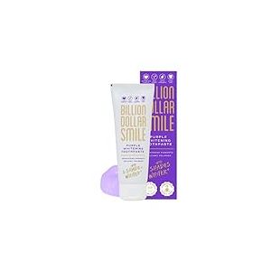 Billion Dollar Smile Purple Dentifrice pour blanchiment des dents 75 ml – Purple Corrector sans peroxyde de dentifrice blanchiment des dents, polissage des dents, usage quotidien
