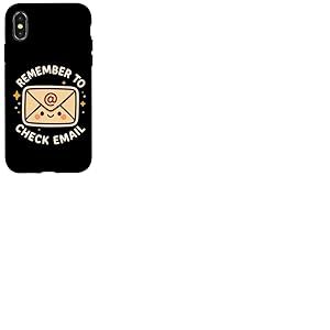 Personnage Amusant et Mignon « Remember to Check Email » Coque pour iPhone X/XS