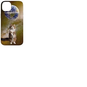 Chat Terre Ballon Galaxie Cosmic Fun Coque pour iPhone 14 Plus