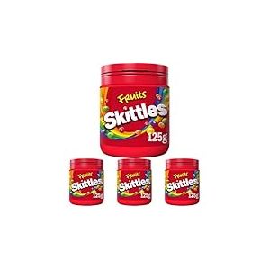SKITTLES - Bonbons au go&ucirc;t Fruits - Bo&icirc;te de 125g (Lot de 4)