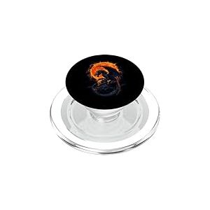 Cr&acirc;ne de Dragon Goth Lune Noir Gothique Femmes Cr&acirc;ne Dragon PopSockets PopGrip pour MagSafe