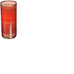 Angela neue Wiener Werkstaette Elegance Vase cylindrique en Verre Peint, orné d'or véritable, Forme cylindrique, Rouge, h = 25 cm, d = 11 cm