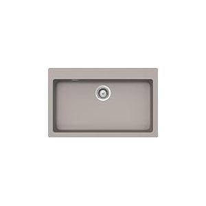 SCHOCK | Primus N100XL &Eacute;vier de cuisine 1 baignoire XL avec comptoir de robinetterie, mat&eacute;riau Cristalite&reg;, gris taupe, 790 x 500 mm