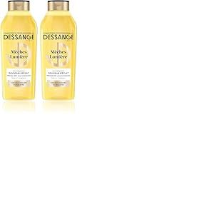 DESSANGE - Shampoing Raviveur D'&Eacute;clat M&egrave;ches Lumi&egrave;re - Formule Enrichie En Extrait De Calendula & Filtre UV - Nourrit & Ravive L'&Eacute;clat - Cheveux M&eacute;ch&eacute;s Ou Balay&eacute;s - 280ml (Lot de 2)
