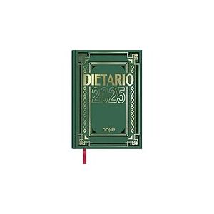 Dohe Agenda 2025 espagnol – 1 jour par page, format 1/4 (15 x 21 cm), couverture rigide, comprend les échéances 2025 et 2026, dates à retenir, planning annuel, résumé du mois – Vert