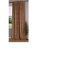 Gardinenbox Milano 20357 Rideau occultant en Velours avec Passants et Cordon de Serrage et Cordon de Serrage r&eacute;glable Sable 235 x 135 cm