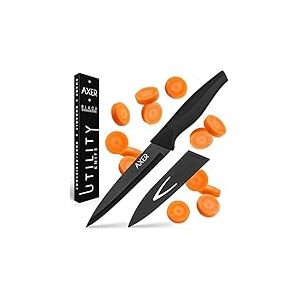 Axer Couteau de Cuisine Professionnel 12 cm - Lame Polyvalente pour Fruits, Légumes et Viande - Office