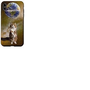 Chat Terre Ballon Galaxie Cosmic Fun Coque pour iPhone XS Max