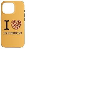 pour Les Amateurs de Pizza: I Love Pepperoni Texte Noir Coque pour iPhone 16 Pro