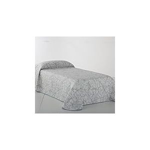 VIALMAN Couvre-lit boutis l&eacute;ger Sofia 18 pour lit Double de 150 cm, Taille Couvre-lit 250 x 270 cm, Couleur Grise