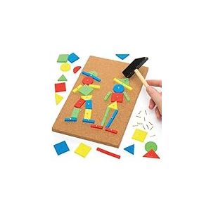 Baker Ross Jeu de marteau et clous (L'unit&eacute;) - Loisirs cr&eacute;atifs pour enfants, Coloris Assortis, 22 cm