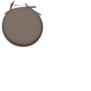 Stof - Galette de Chaise - Taille ø : 40 cm - 100% Polyester - Couleur Taupe - Modèle Nelson - Qualité Exceptionnelle - Confortable et Élégant - Facile d'entretien
