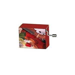 Fridolin - 58091 - Boîte à Musique - Rose avec Violine - Bon Anniversaire