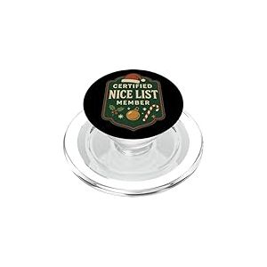 Vintage Certified Nice List Member Christmas Holiday Funny PopSockets PopGrip pour MagSafe
