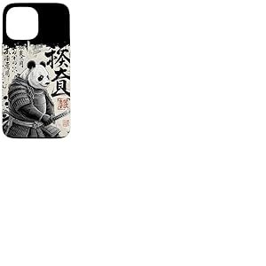 Panda Samouraï Art Calligraphie Japonaise 武士パンダ Culture Coque pour iPhone 13 Pro Max