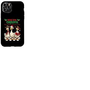 Honky Tonk Motif de Noël Cowboy Goose Holiday Coque pour iPhone 11 Pro