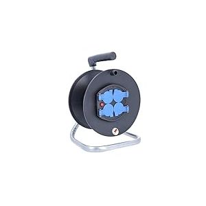 as - Schwabe 10205 Enrouleur de c&acirc;ble &eacute;lectrique vide pour env. 25 m de c&acirc;ble et usage en int&eacute;rieur d'apr&egrave;s la norme IP20 &Oslash; 230 mm