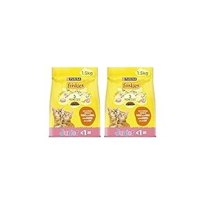 FRISKIES Junior au Poulet, à la Dinde, au Lait et aux Légumes - 1,5 KG - Croquettes pour Chaton (Lot de 2)