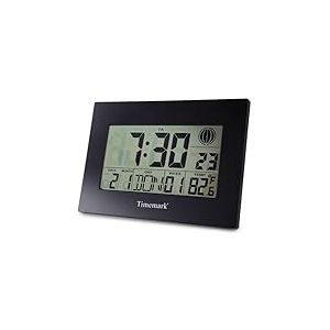 VoltShine Horloge Murale numérique Noire avec Format 12/24 Heures, Affichage Clair ; idéale pour Les Maisons ou Les Bureaux, facilite la Gestion du Temps.