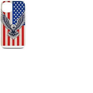 Aigle am&eacute;ricain avec Drapeau am&eacute;ricain Coque pour iPhone 13