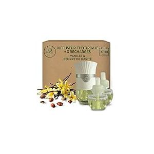 Air Wick Kit Diffuseur &eacute;lectrique + 3 recharges Vanille & Beurre de Karit&eacute; 57mL