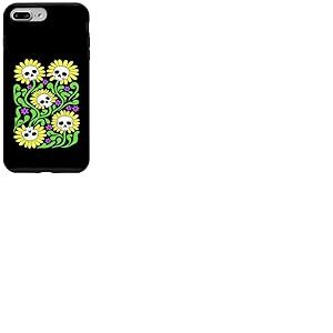 Fleurs Sauvages effrayantes pour Halloween - Crânes de Fleurs Sauvages Coque pour iPhone 7 Plus/8 Plus