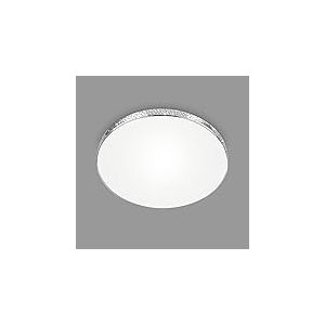 BRILONER - Plafonnier de salle de bain LED effet scintillant, lampe de salle de bain LED IP44, lumi&egrave;re blanche neutre, chrome, 355x65 mm (DxH)