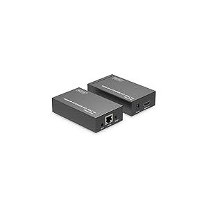 DIGITUS DS-55517 Extender HDMI/Splitter HDMI - Full HD 1080p 60 Hz - 120 m via c&acirc;ble LAN/Illimit&eacute; via Ethernet (compatible IP) - Kit : &eacute;metteur & r&eacute;cepteur - HDCP 1.3