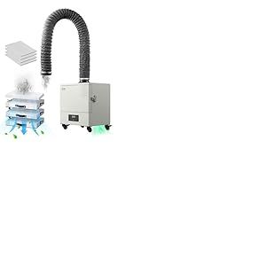 VEVOR Extracteur de Fum&eacute;e de Soudure, 280 W, Absorbeur de Fum&eacute;e de Soudage sans Balais, Aspiration 459 m&sup3;/h, Filtre 4 &Eacute;tages, 10 Vitesses, T&eacute;l&eacute;commande, pour Soudure, Gravure Laser, Bricolage Soudage