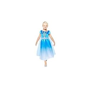 Amscan 9918360 - Robe De Princesse De Glace Bleue Pour Filles, Avec Cape, Déguisement Pour Enfants, âge: 6-8 Ans