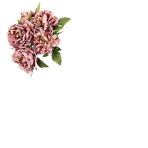 Flair Flower Bouquet de péonies artificielles - Bouquet de Fleurs artificielles - en Soie - Pivoine - Péonie - Bouquet de Fleurs - Décoration de Mariage