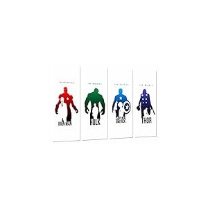 Ref.26659 Affiche murale Iron Man, Hulk, Captain America et Thor, The Avengers, The Avengers, 131 x 62 cm