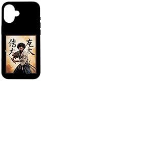 Guerrier Afro samouraï avec Katana Bold Puissant Art Femme Homme Coque pour iPhone 16