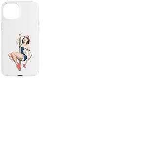 P&ocirc;le r&eacute;tro Vintage Pin Up Girl Fashion Firegirl Pompier Coque pour iPhone 15 Plus